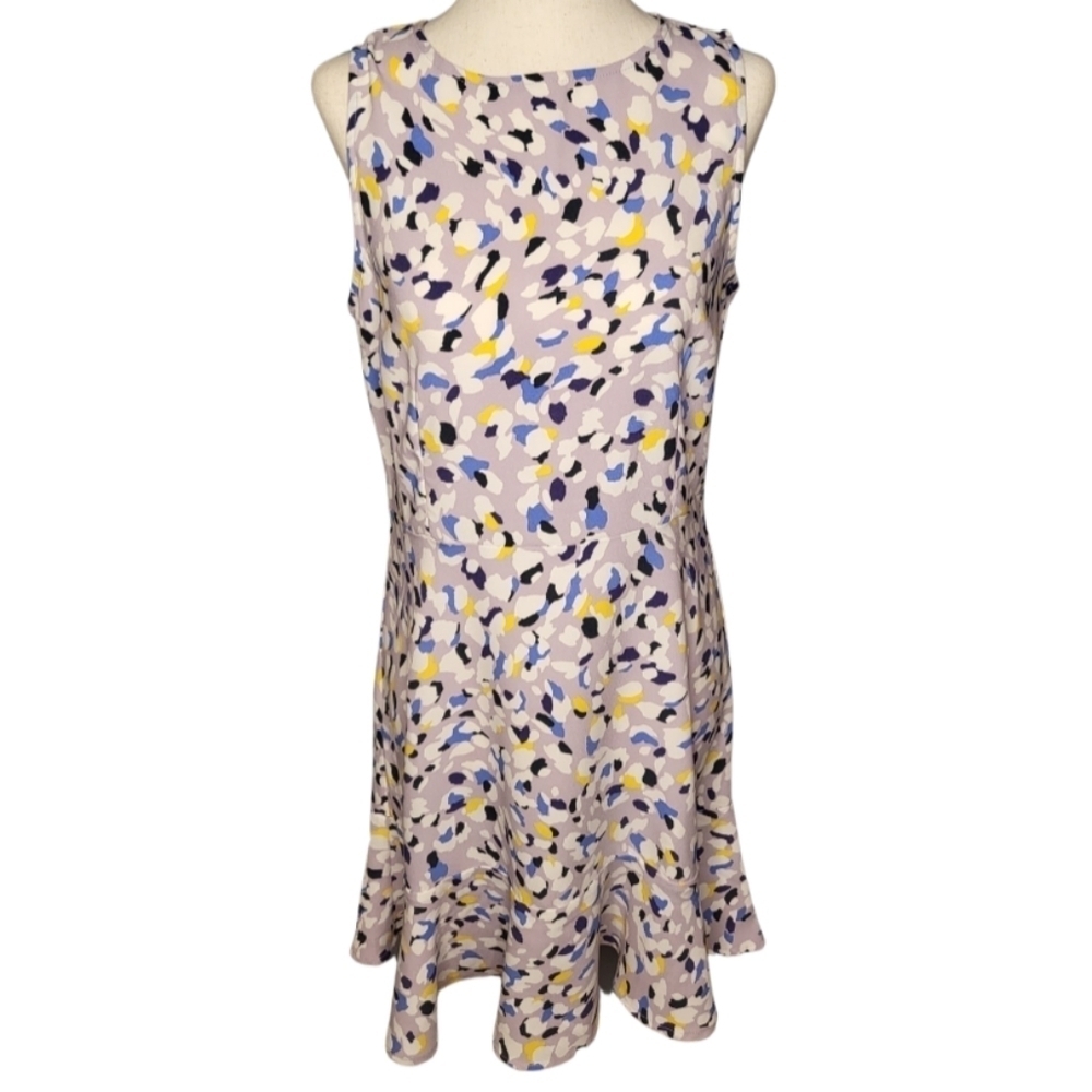 LOFT Outlet Lilac Print Sleeveless Fit & Flare Dress - Petite